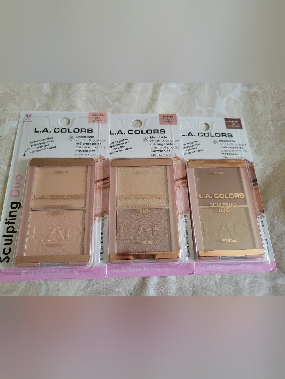 NWT L.A. Colors Cream & Powder Highlight Duo - Highlighter & 2 shades of Bronzer